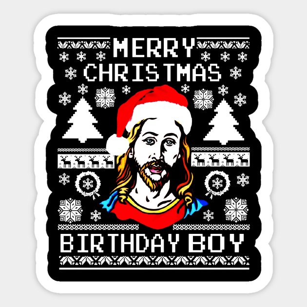 merry christmas birthday boy Sticker by crackdesign